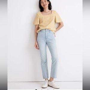 Madewell Slim Demi Boot in Bellmeade Wash